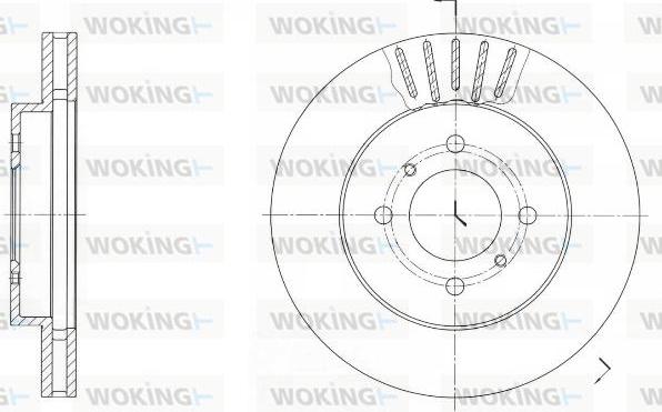 Woking D61696.10 - Тормозной диск unicars.by