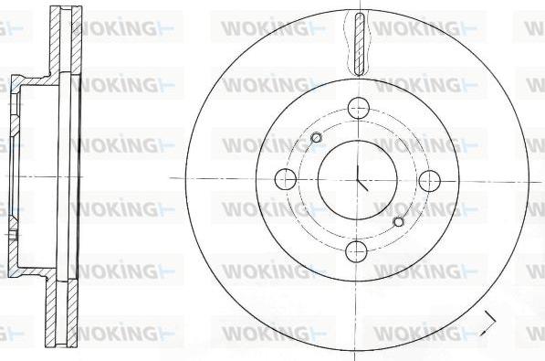 Woking D61697.10 - Тормозной диск unicars.by