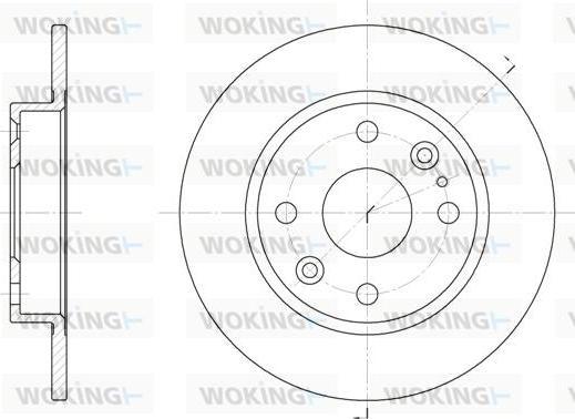 Woking D61119.00 - Тормозной диск unicars.by