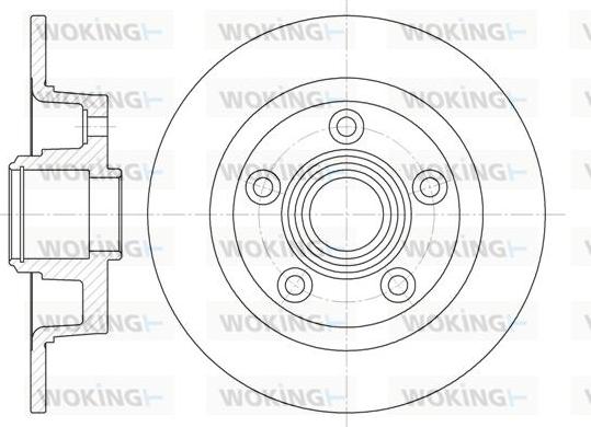 Woking D61114.00 - Тормозной диск unicars.by