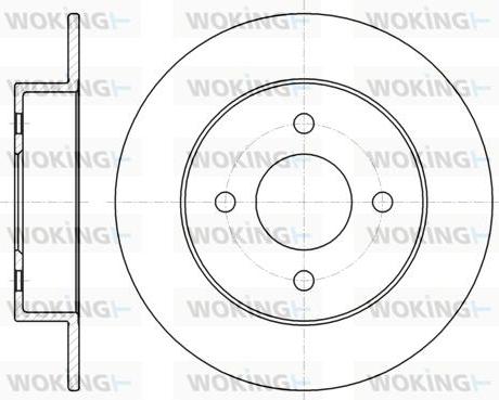 Woking D61353.00 - Тормозной диск unicars.by