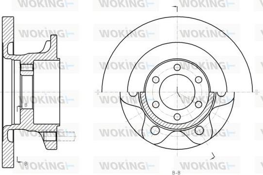 Woking D61308.00 - Тормозной диск unicars.by