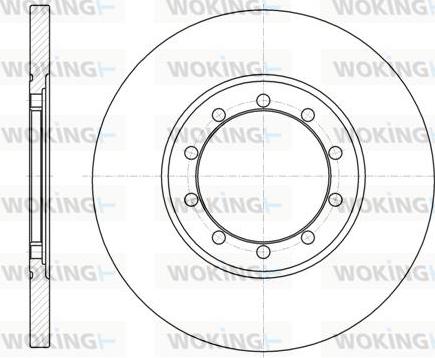 Woking D61201.00 - Тормозной диск unicars.by