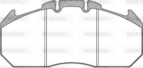 Woking JSA 11343.10 - Тормозные колодки, дисковые, комплект unicars.by