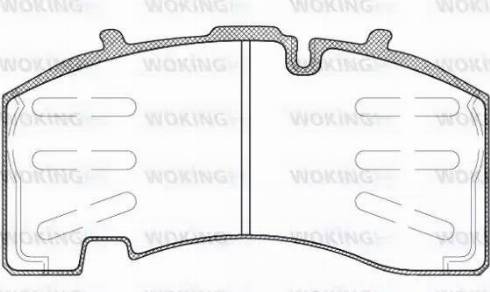 Woking JSA 11743.10 - Тормозные колодки, дисковые, комплект unicars.by