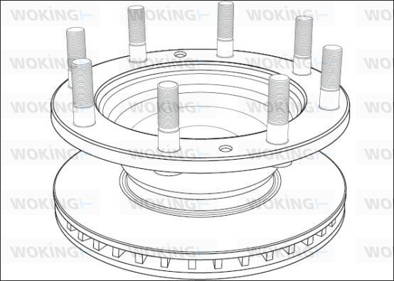 Woking NSA1003.20 - Тормозной диск unicars.by