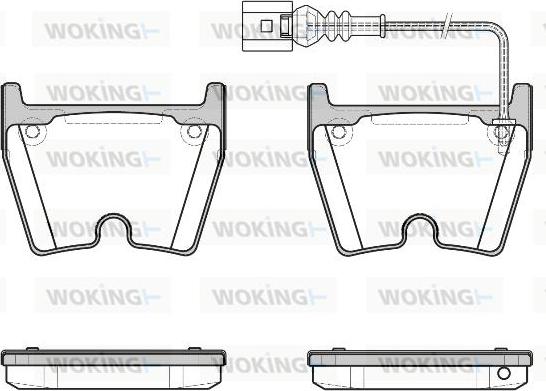 Woking P9963.11 - Тормозные колодки, дисковые, комплект unicars.by