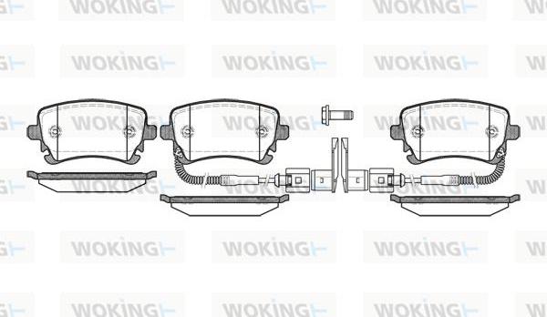 Woking P9973.02 - Тормозные колодки, дисковые, комплект unicars.by