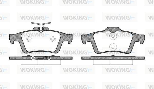 Woking P9423.30 - Тормозные колодки, дисковые, комплект unicars.by