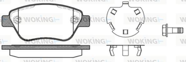 Woking P9583.30 - Тормозные колодки, дисковые, комплект unicars.by