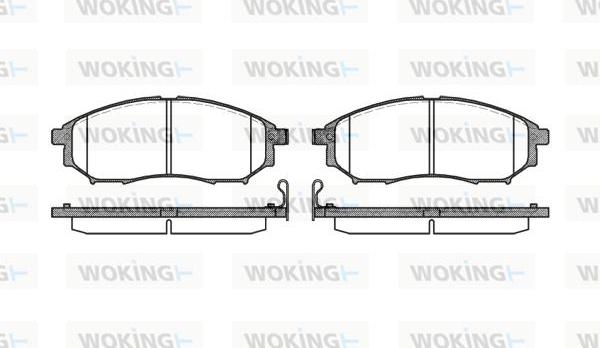 Woking P9523.14 - Тормозные колодки, дисковые, комплект unicars.by