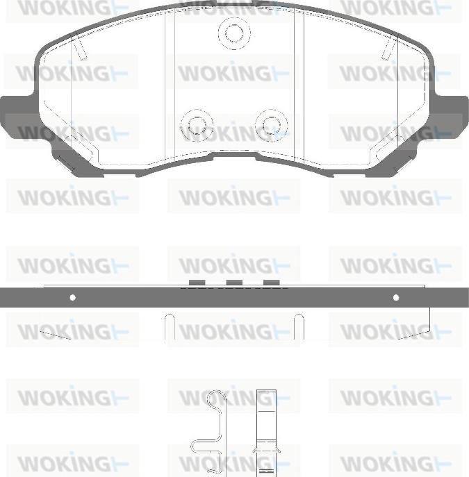 Woking P9043.41 - Тормозные колодки, дисковые, комплект unicars.by