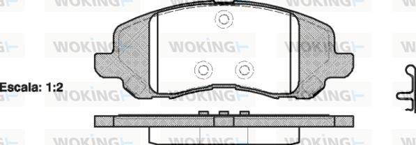 Woking P9043.20 - Тормозные колодки, дисковые, комплект unicars.by