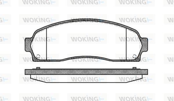 Woking P9053.00 - Тормозные колодки, дисковые, комплект unicars.by