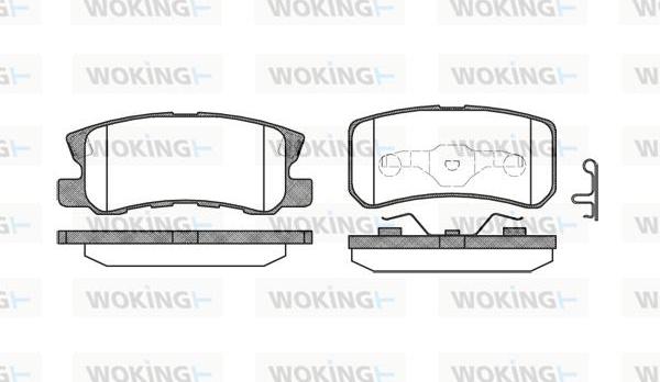 Woking P9033.02 - Тормозные колодки, дисковые, комплект unicars.by