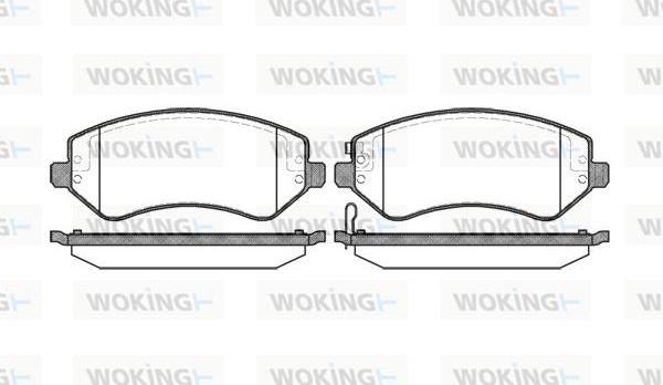 Woking P9073.02 - Тормозные колодки, дисковые, комплект unicars.by