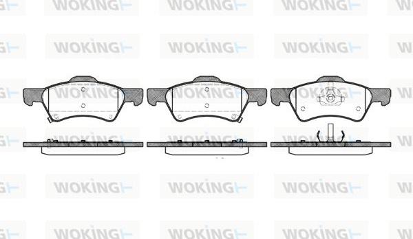 Woking P9103.02 - Тормозные колодки, дисковые, комплект unicars.by