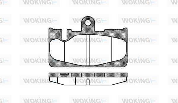 Woking P9893.00 - Тормозные колодки, дисковые, комплект unicars.by