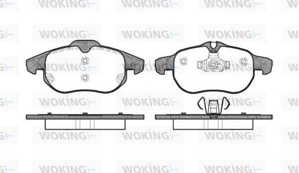 Woking P9883.00 - Тормозные колодки, дисковые, комплект unicars.by