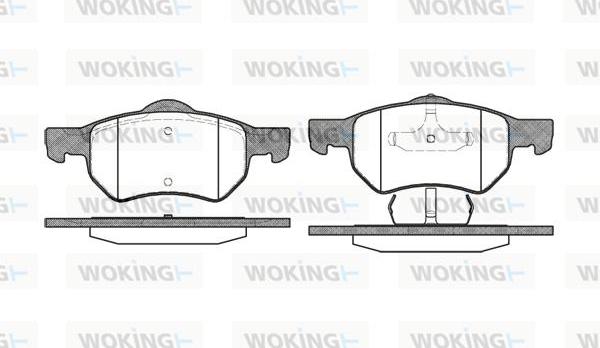 Woking P9823.00 - Тормозные колодки, дисковые, комплект unicars.by