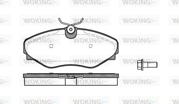 Woking P9343.20 - Тормозные колодки, дисковые, комплект unicars.by