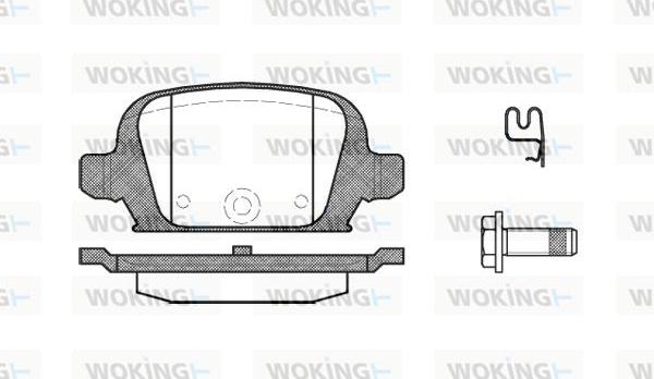 Woking P9353.02 - Тормозные колодки, дисковые, комплект unicars.by