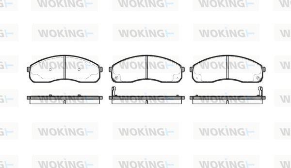 Woking P9213.12 - Тормозные колодки, дисковые, комплект unicars.by