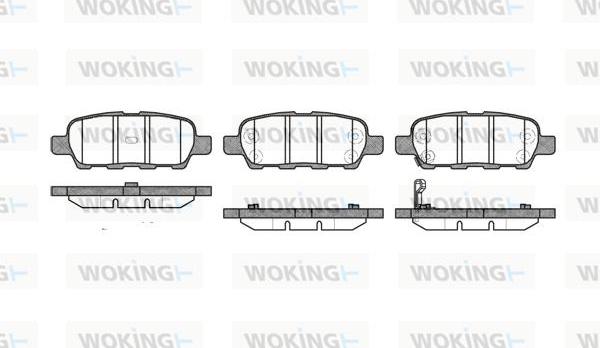 Woking P9763.01 - Тормозные колодки, дисковые, комплект unicars.by