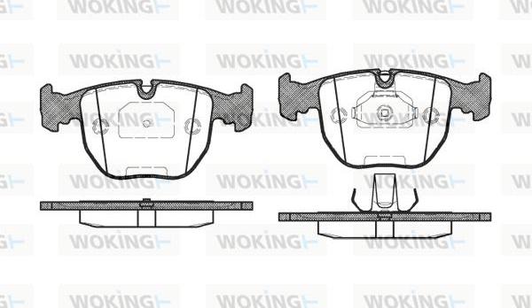 Woking P4963.00 - Тормозные колодки, дисковые, комплект unicars.by