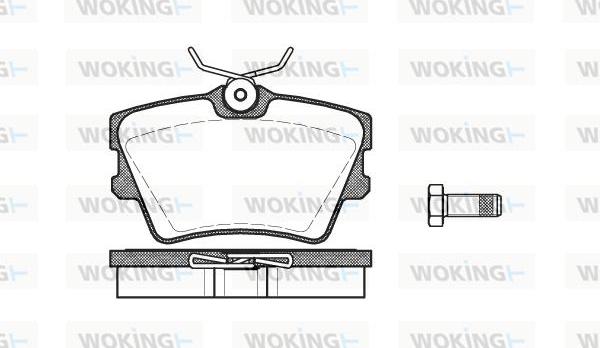 Woking P4913.00 - Тормозные колодки, дисковые, комплект unicars.by