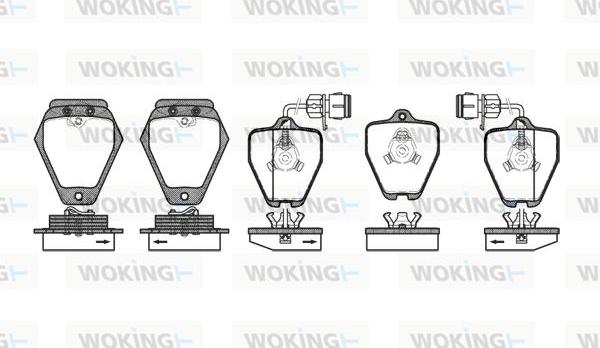 Woking P4083.02 - Тормозные колодки, дисковые, комплект unicars.by