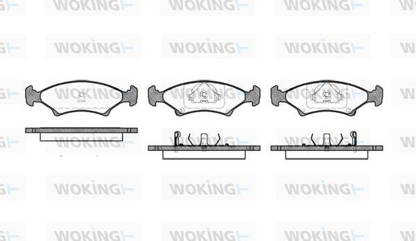 Woking P4023.02 - Тормозные колодки, дисковые, комплект unicars.by