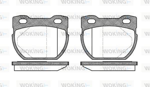 Woking P4843.00 - Тормозные колодки, дисковые, комплект unicars.by