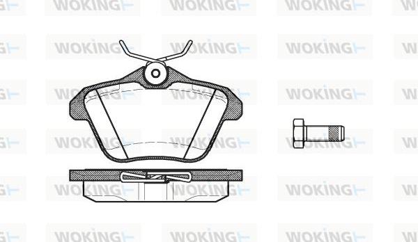 Woking P4813.10 - Тормозные колодки, дисковые, комплект unicars.by