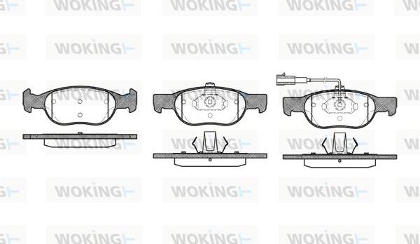 Woking P4883.31 - Тормозные колодки, дисковые, комплект unicars.by