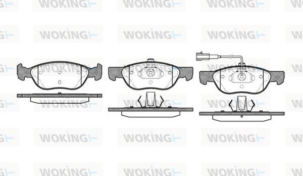 Woking P4873.21 - Тормозные колодки, дисковые, комплект unicars.by