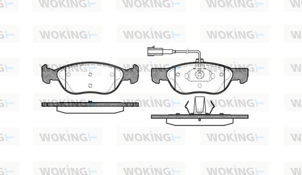 Woking P4873.22 - Тормозные колодки, дисковые, комплект unicars.by