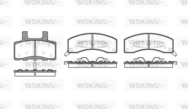 Woking P4303.02 - Тормозные колодки, дисковые, комплект unicars.by