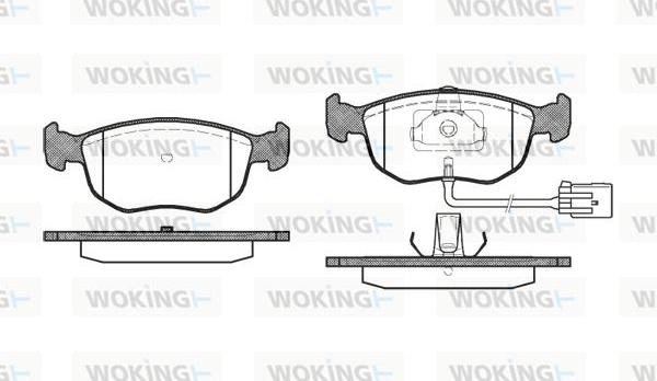 Woking P4753.02 - Тормозные колодки, дисковые, комплект unicars.by