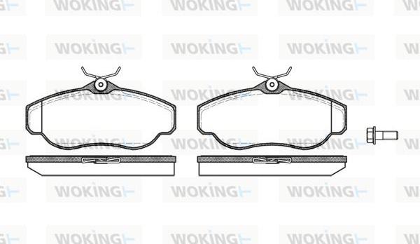 Woking P4763.00 - Тормозные колодки, дисковые, комплект unicars.by