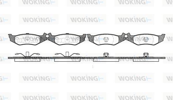 Woking P5933.00 - Тормозные колодки, дисковые, комплект unicars.by