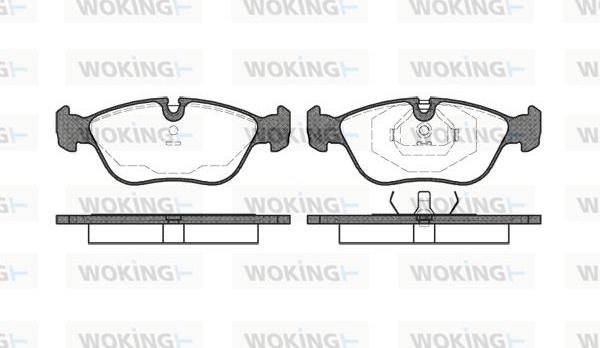 Woking P5463.00 - Тормозные колодки, дисковые, комплект unicars.by