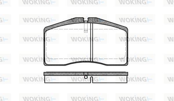 Woking P5483.00 - Тормозные колодки, дисковые, комплект unicars.by