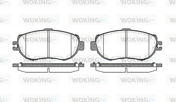 Woking P5563.00 - Тормозные колодки, дисковые, комплект unicars.by