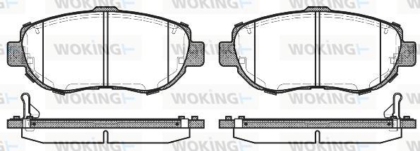 Woking P5563.14 - Тормозные колодки, дисковые, комплект unicars.by