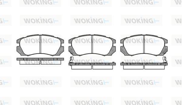 Woking P5033.02 - Тормозные колодки, дисковые, комплект unicars.by