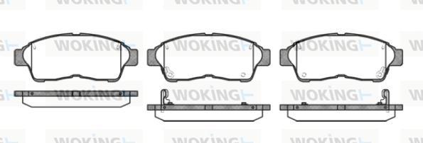 Woking P5023.02 - Тормозные колодки, дисковые, комплект unicars.by