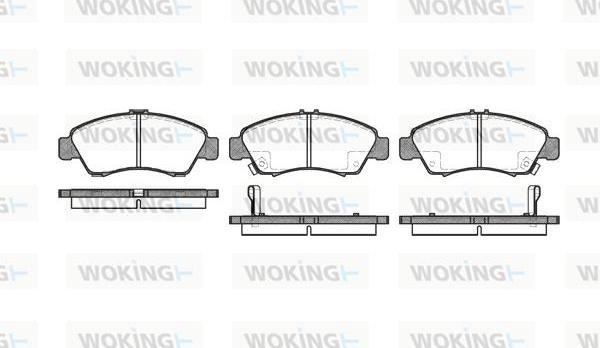 Woking P5193.02 - Тормозные колодки, дисковые, комплект unicars.by