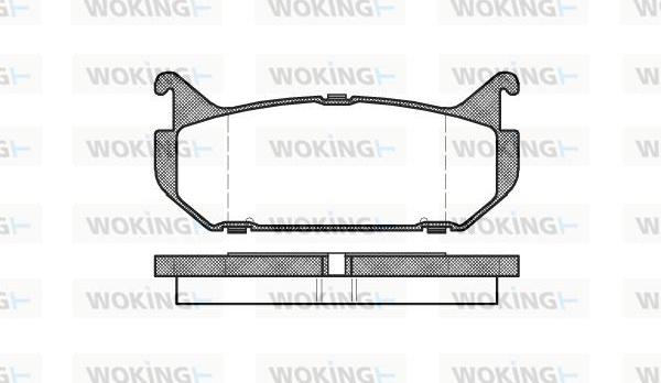 Woking P5163.00 - Тормозные колодки, дисковые, комплект unicars.by