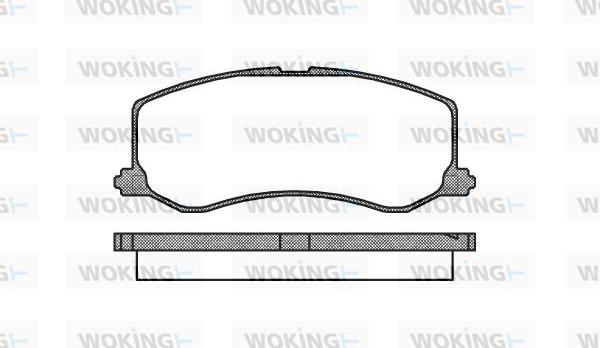 Woking P5103.00 - Тормозные колодки, дисковые, комплект unicars.by